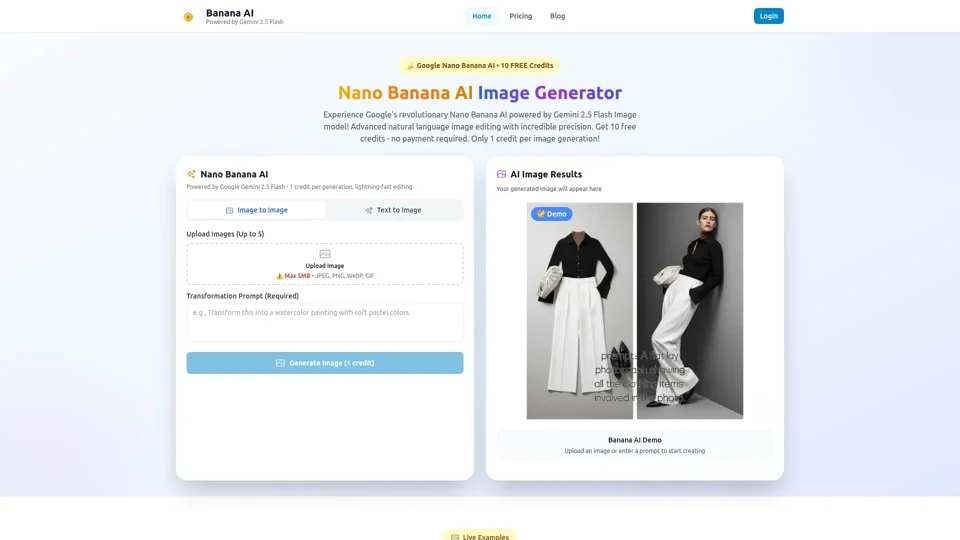 Nano Banana AI Image Generator - Best Gemini 2.5 Flash 2025
